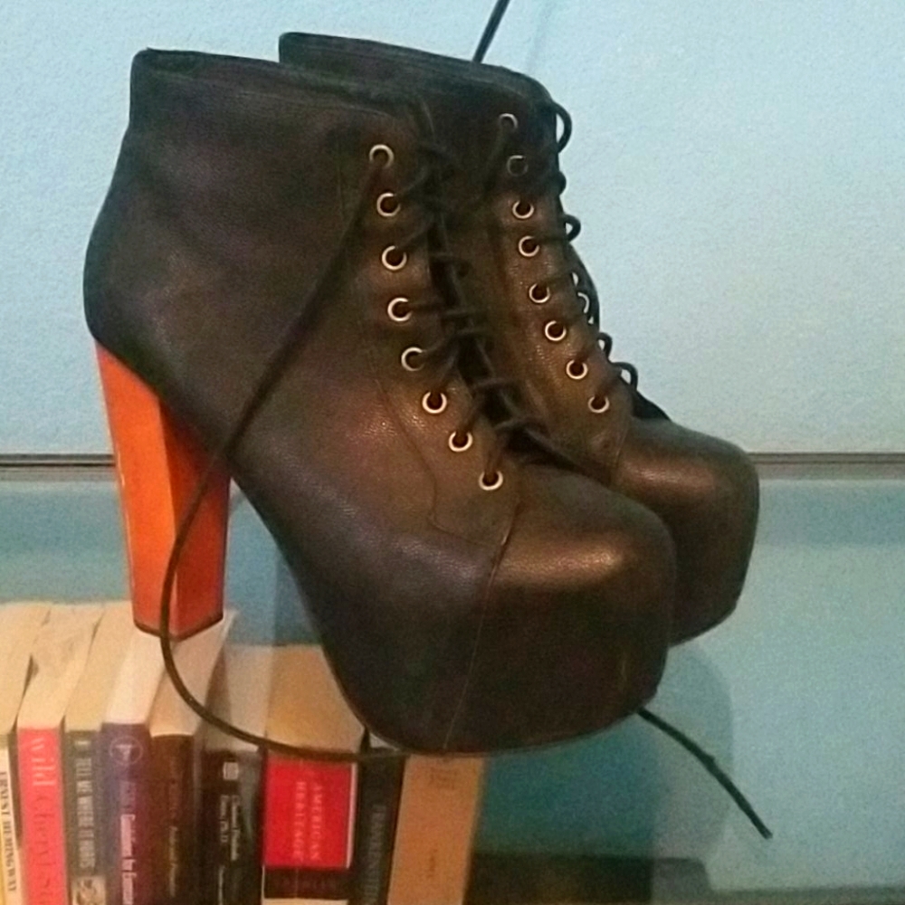 Black Leather 8-inch JC Heels!